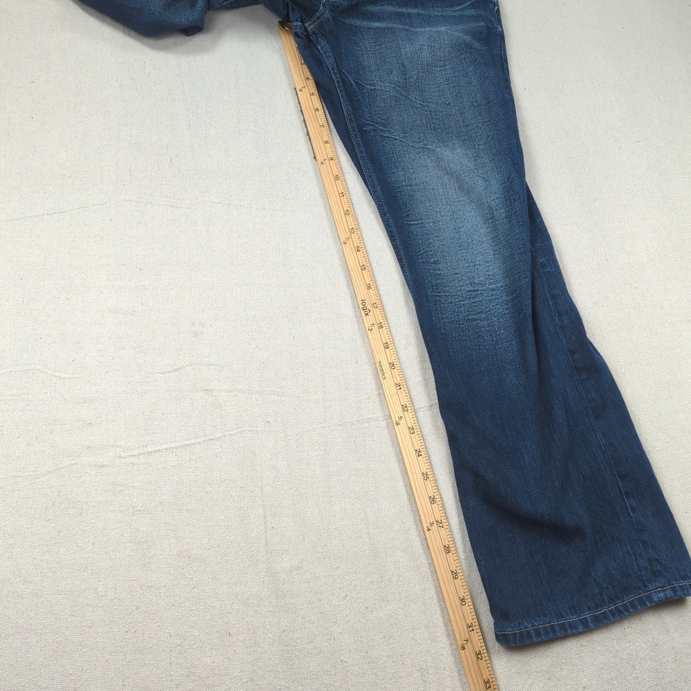 Helix Jeans Mens 34x32 Blue Slim Boot Cut Western Cowboy Faded - Picture 4 of 14